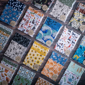LUCKY DIP Set of 2 Small Face Cloths (Towelling Backed)