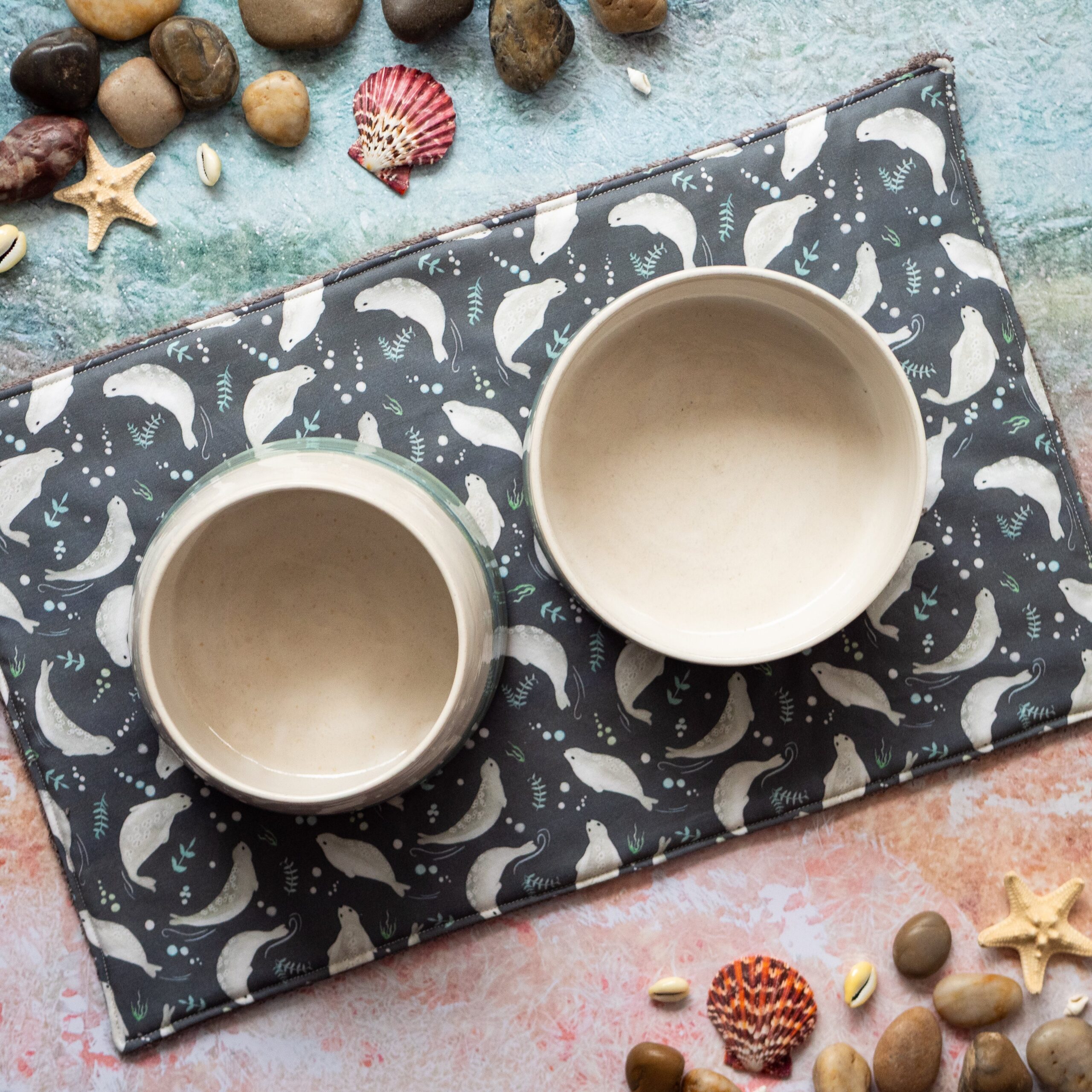 'Seals' Dog Bowl Place Mat