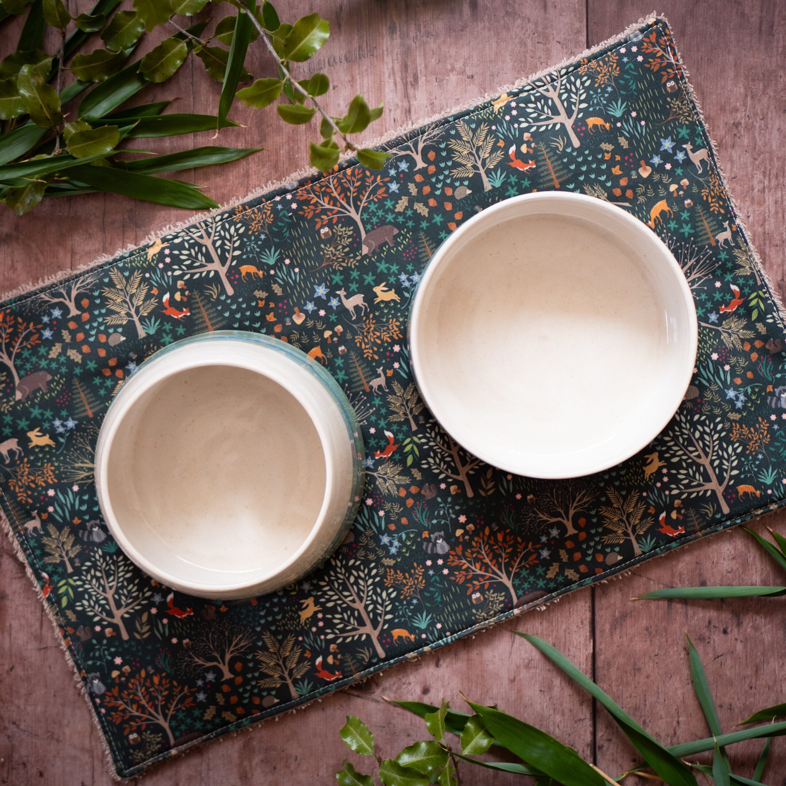 'Midnight Forest' Dog Bowl Place Mat