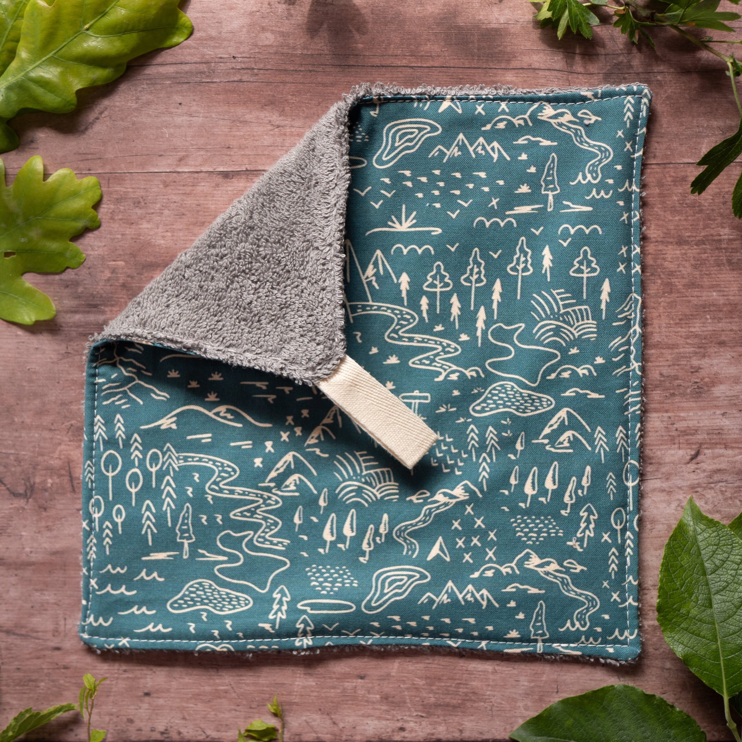 'Woodland Map' Muddy Paw / Slobber Cloth