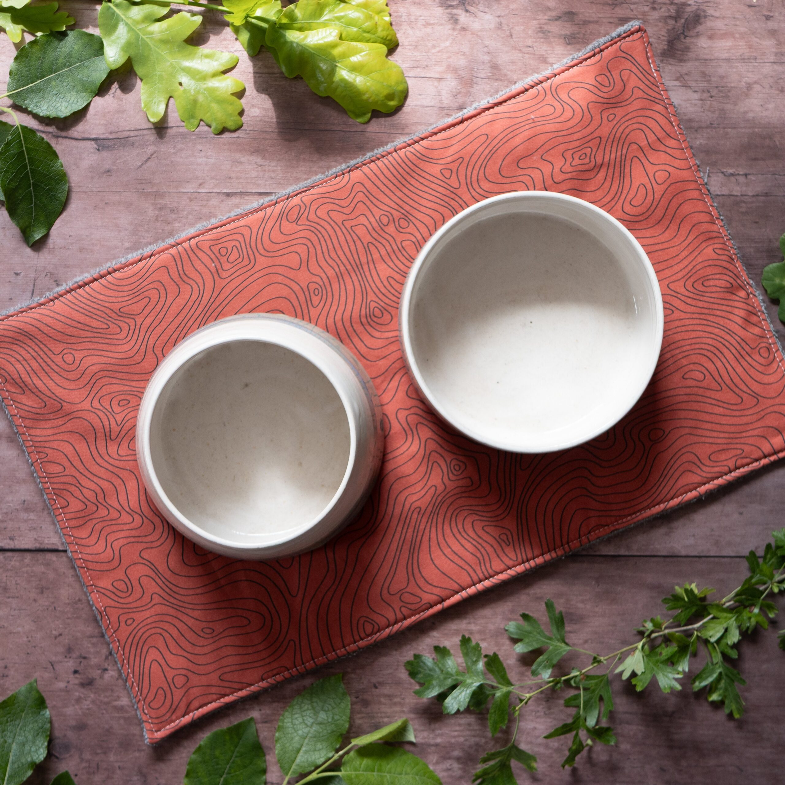 'Fingerprint of the Land' Dog Bowl Place Mat